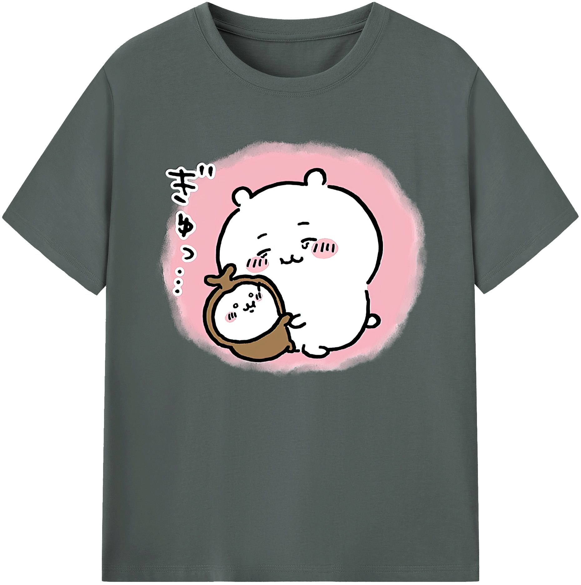 （画像用） ちいかわ ちいかわ Chii-kawa chiikawa 綿100％ メンズ半袖Tシャツ｜肌触りやわらか＆通気性